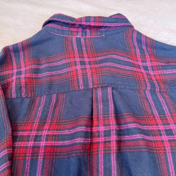Hollister, Navy/Pink/Burgundy Plaid Button-Down, Size M - Picture 5 of 11